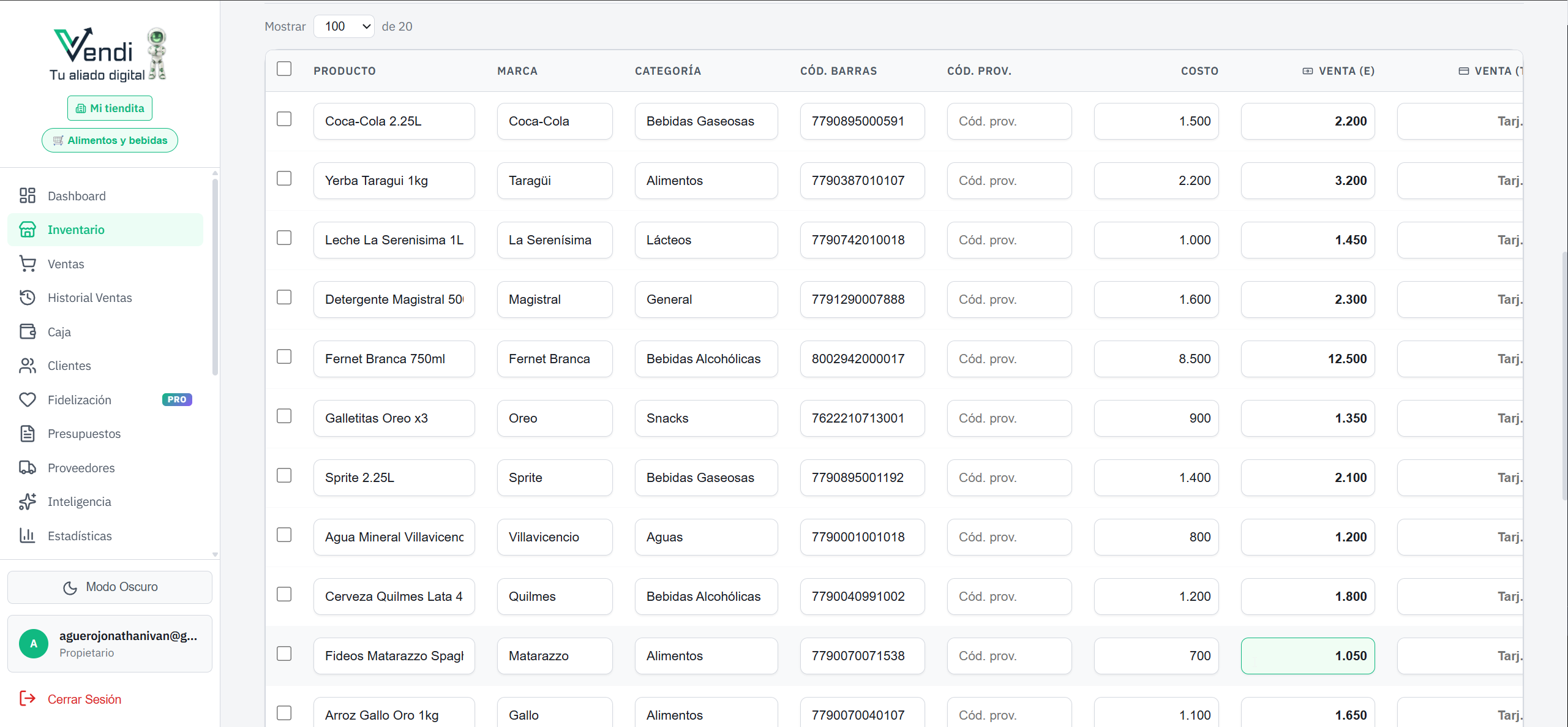 Resultado de la ingesta — Productos detectados para revisar
