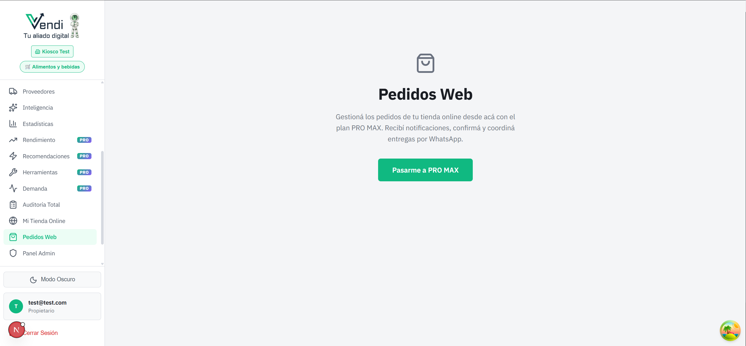 Pedidos Web — Listado y gestión de pedidos